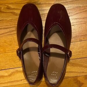 a new day Burgundy Mary Jane Flats